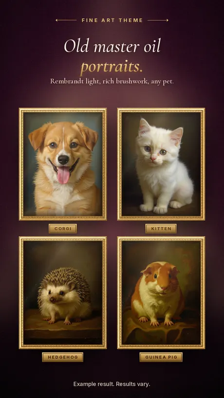 Fine Art theme example portraits