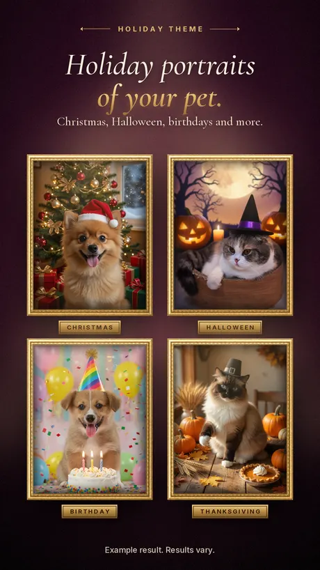 Holiday theme example portraits